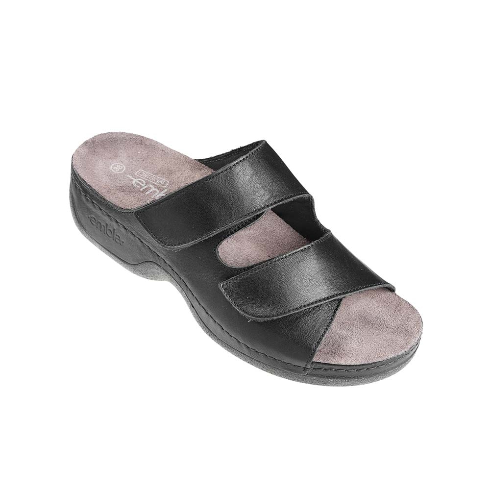 Ergoflex sandal 2-remmar Svart utan hälrem 36