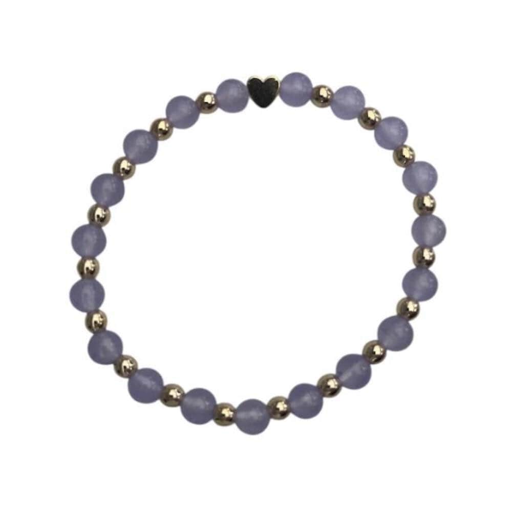 Armband Lila Kalcedon 6mm