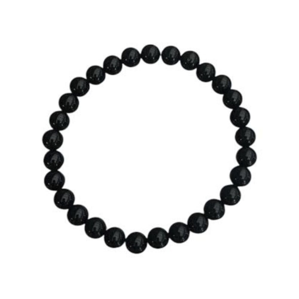 Armband Svart Obsidian 6mm