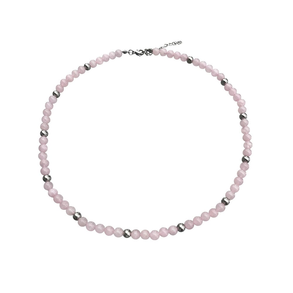 Halsband Rosenkvarts 6mm