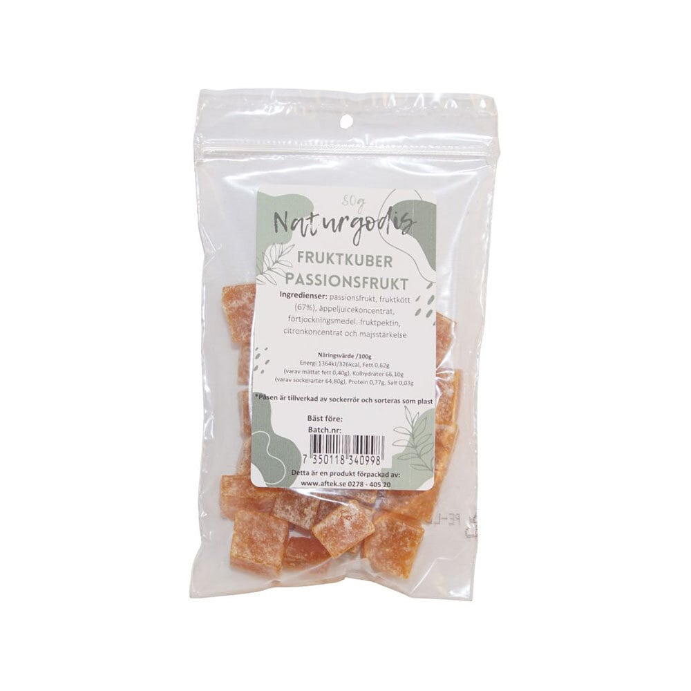 Fruktkuber Passionsfruktsmak 80g
