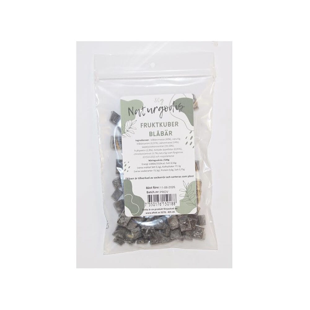 Fruktkuber Blåbärssmak 80g