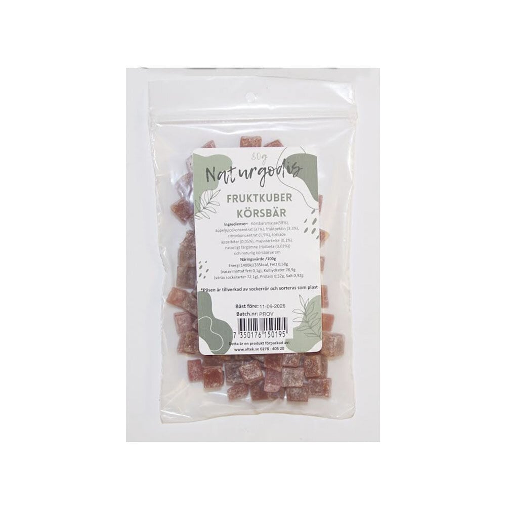 Fruktkuber Körsbärssmak 80g