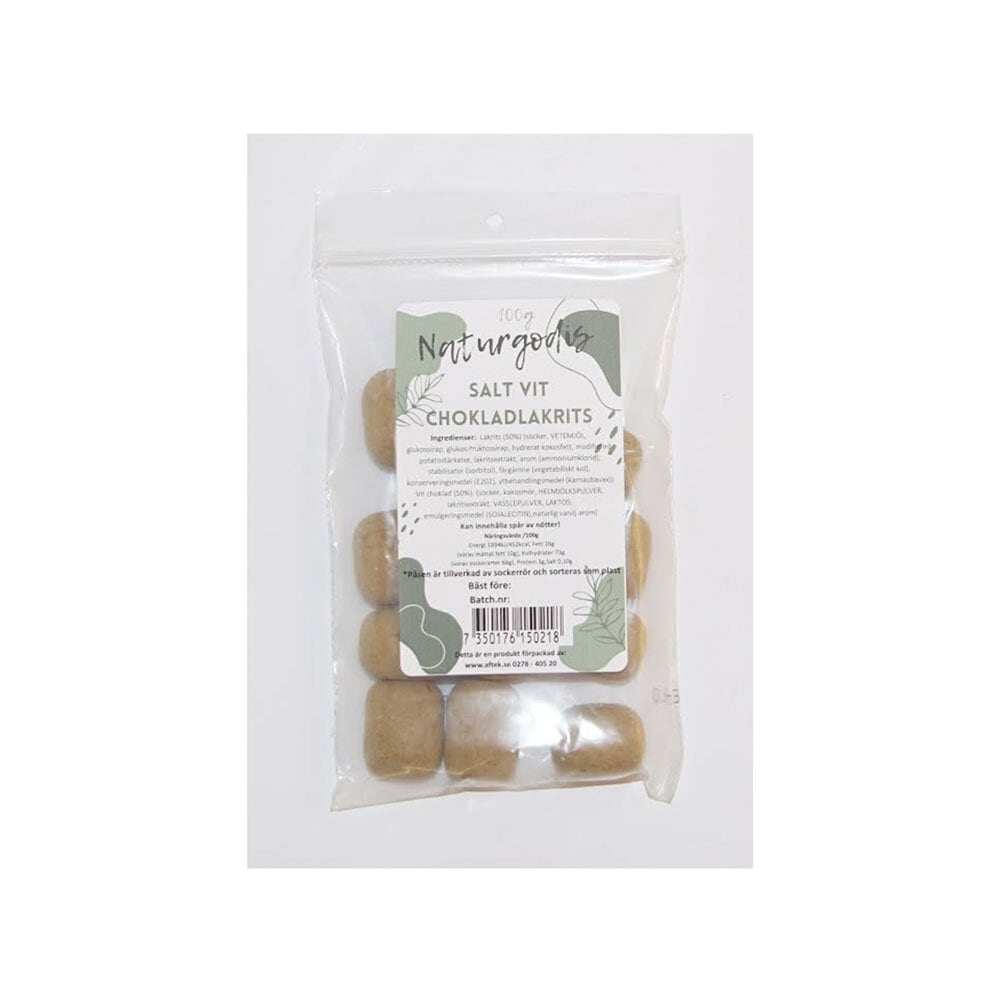 Salt Vit Chokladlakrits 100g