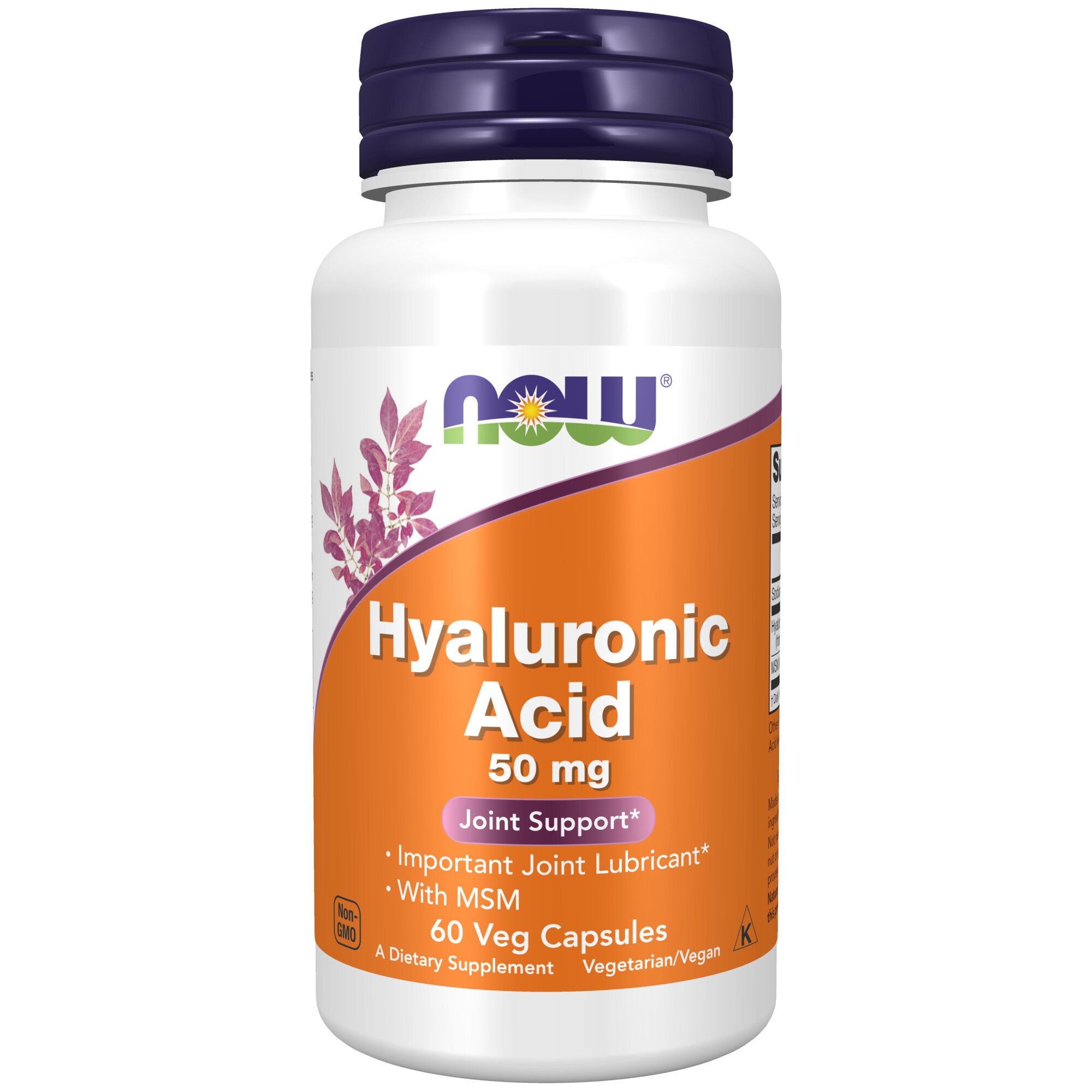 Hyaluronic Acid 50Mg +Msm 60 vegetabiliska kapslar"