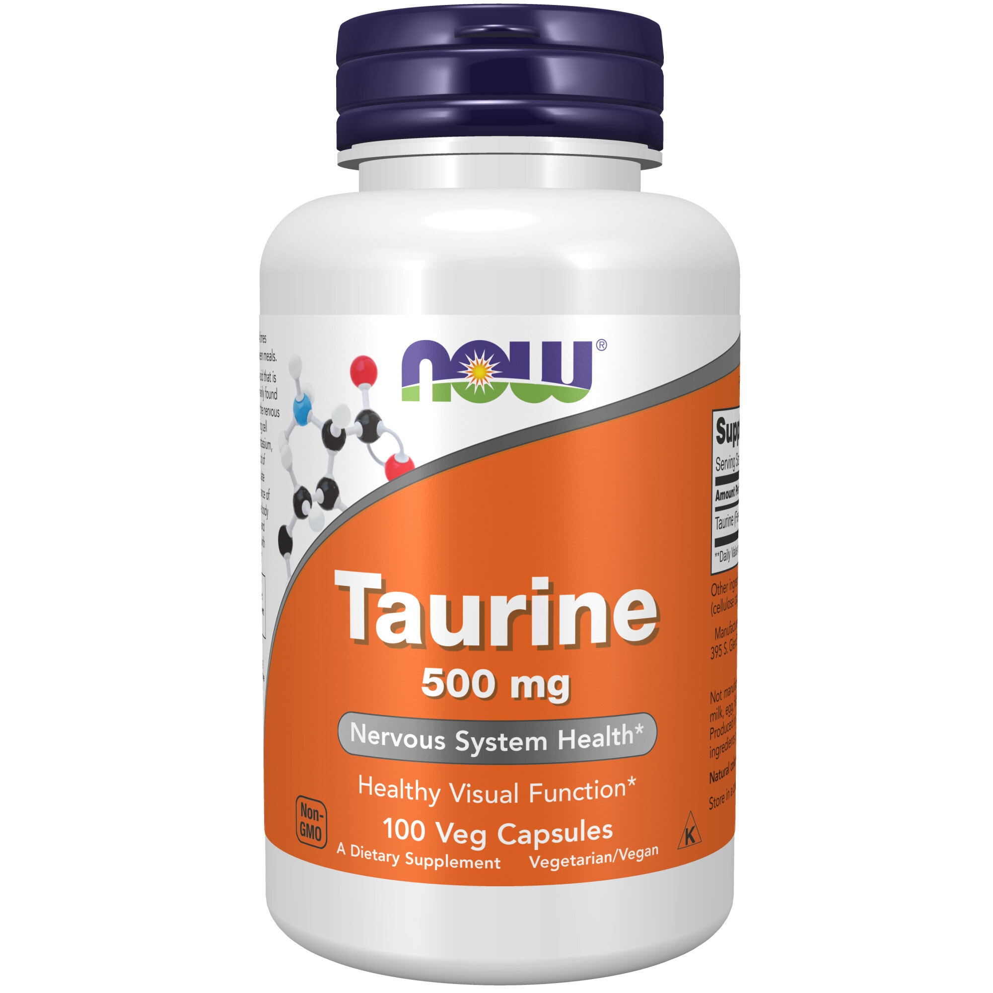 Taurine 500 mg  100 vegetabiliska kapslar