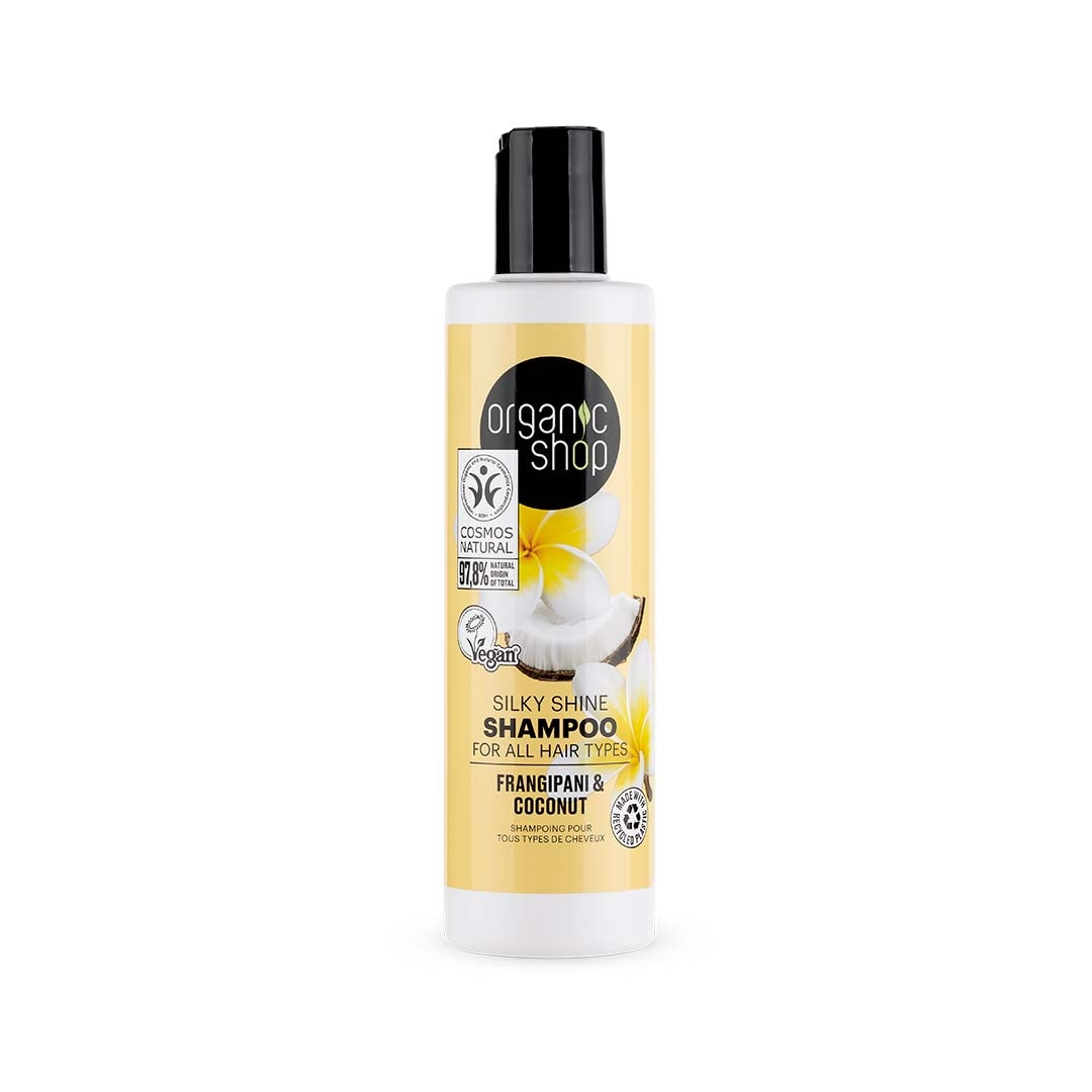 Silky Shine Shampoo For All Hair Types Frangipani and Coconut 280ml